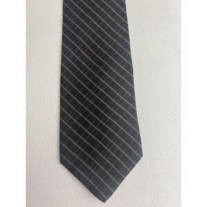 DKNY Men’s Dark Green Stripe Silk Necktie